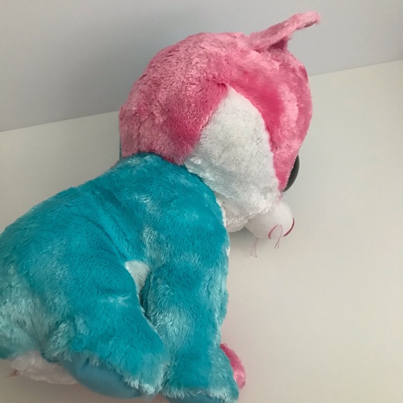 TY Beanie Boos Fiona Large Pink Blue Cat Plush 18” Retired - Picture 6 of 8